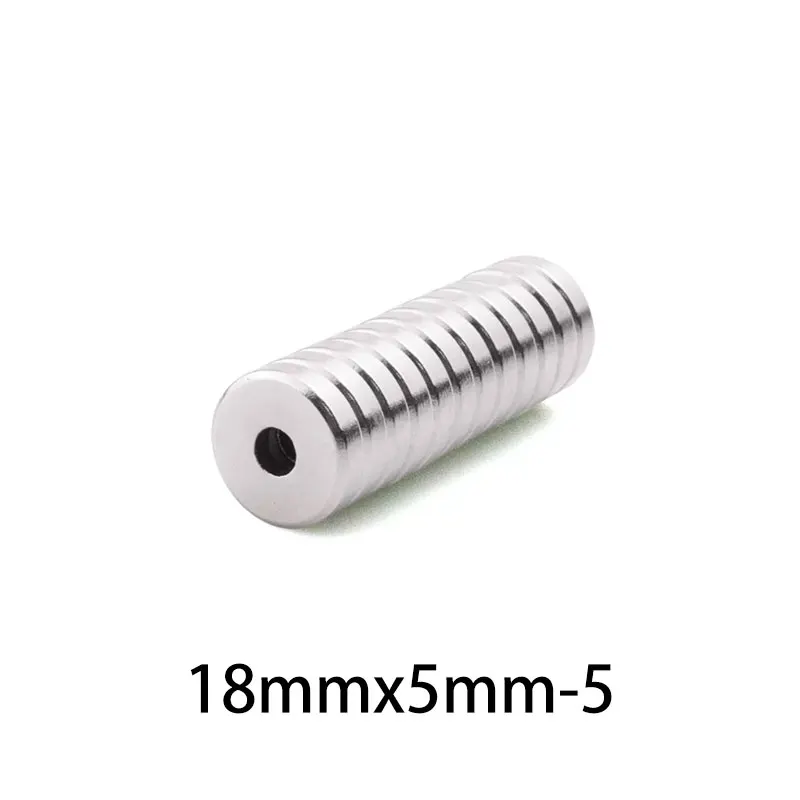 5/10/15/20/30/50PCS 18x5-5 Disc Rare Earth Neodymium Magnets 18*5 mm Hole 5mm Countersunk Round Search Magnet 18x5-5mm  18*5-5