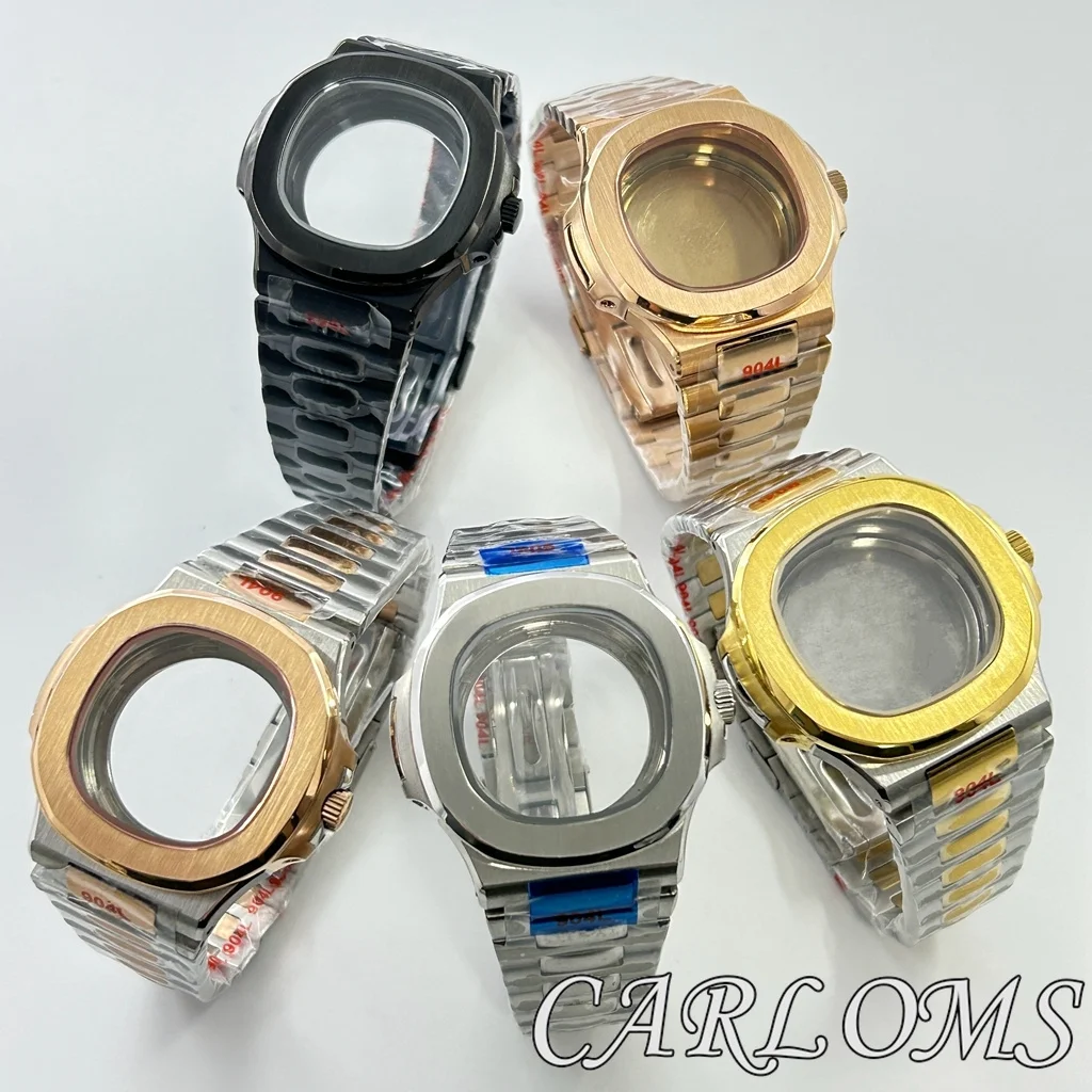 TOP 42mm ETA 2824 PT5000 Miyota 8215 821A DG3804 NH34 NH35 NH36 Movement Silver Gold Black Rose Gold Watch Case Sapphire Glass