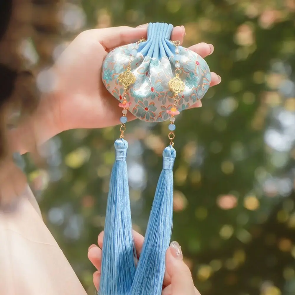 

Empty Chinese Style Cloth Sachet Jewelry Bag Embroidery Tassel Storage Sachet Exquisite Ancient Hanging Pouchperfume Bag