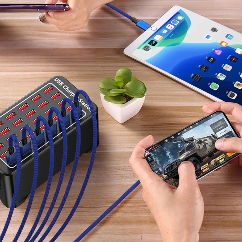 Hot 30 Ports HUB USB Charger 150W Universal Wall Desktop Fast Charging Station Dock for Mobile Phone Power Adapter Dropshipping