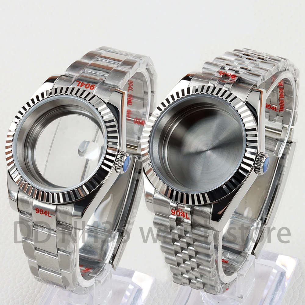 

36mm/39mm NH35 Watch Case Oyster/Presidential/Jubilee Strap for Datejust NH35 NH36 Movement 316L Stainless Steel Sapphire Glass