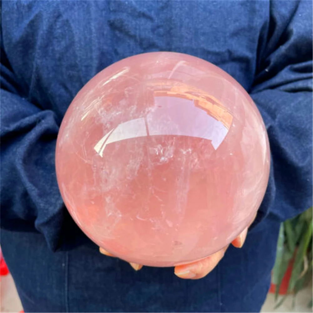 

Natural Rose Quartz Spheres Reiki Healing Energy Gem Room Office Decor Gift Collection