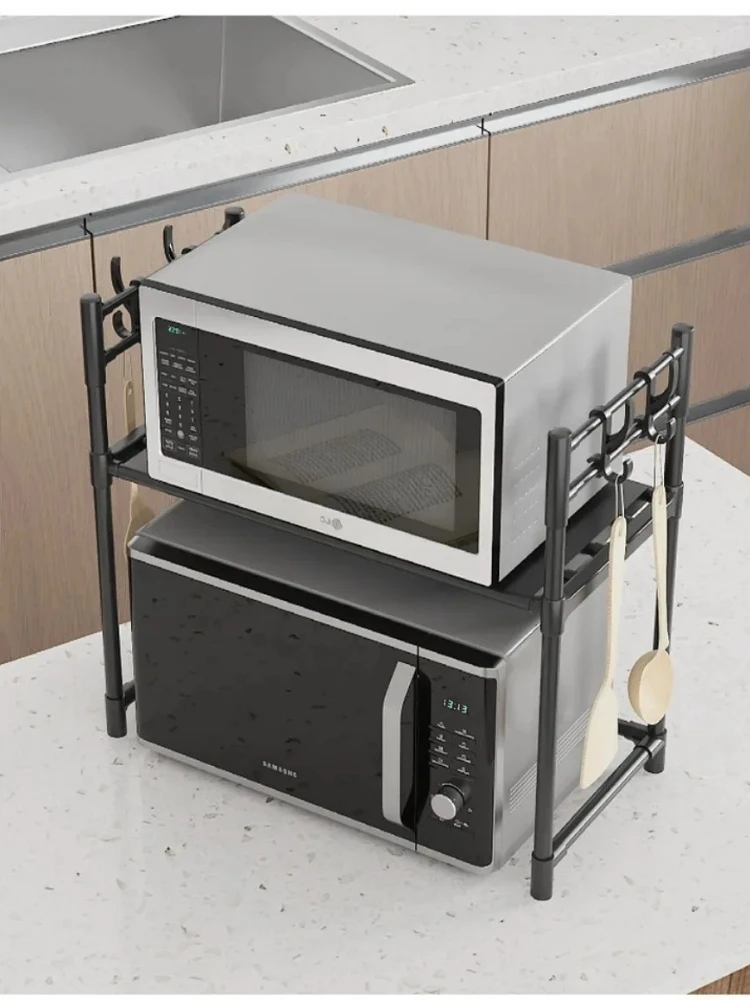 Mikrowellenregal für die Küche, einfaches Lagerregal, mehrschichtig, stehend, Arbeitsplatte, Gewürze, Ofen, Organizer, Regal, Küchenregale
