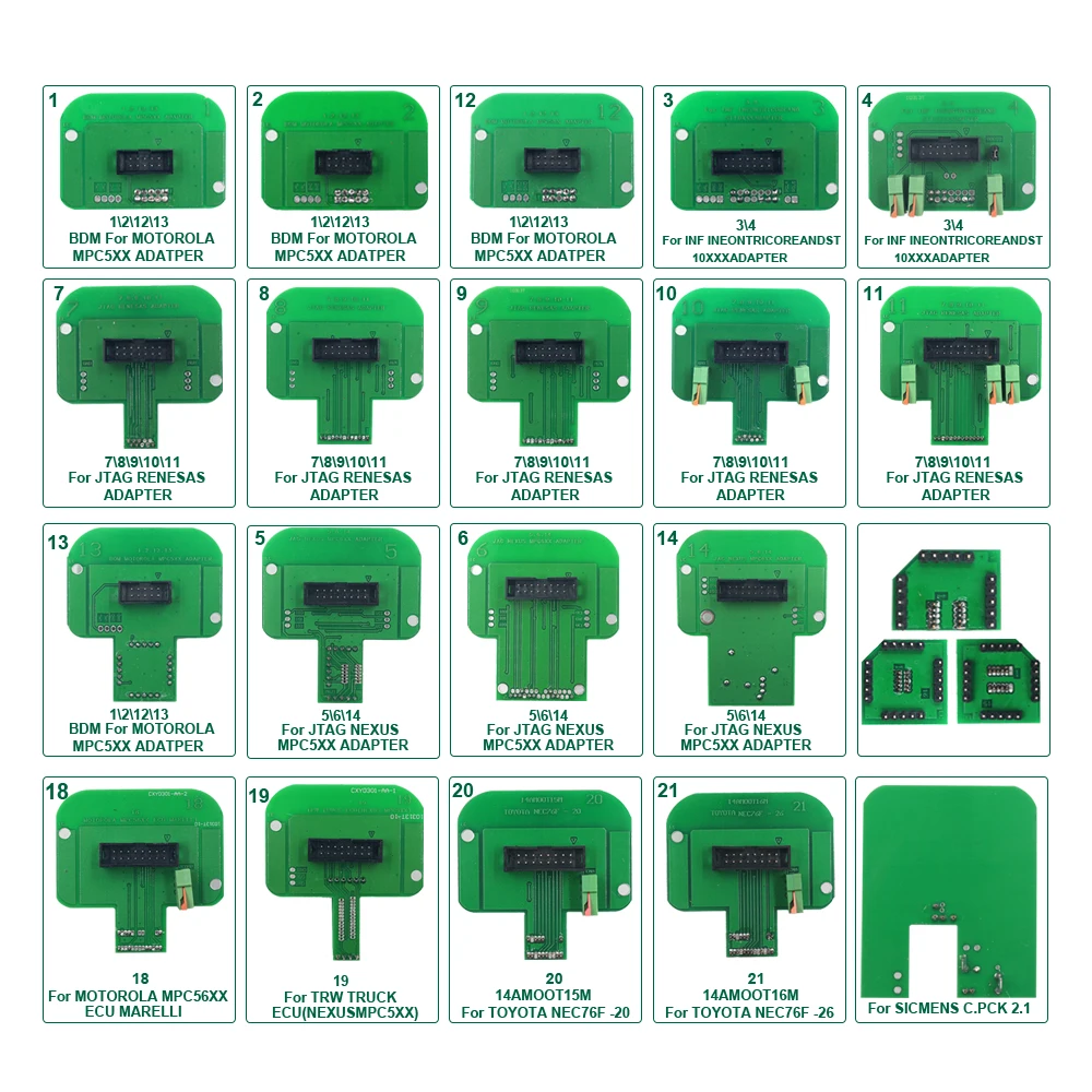 22pcs BDM Programming Adapter Full Set For KTAG KESS FGTECH BDM100 Probe Adapt