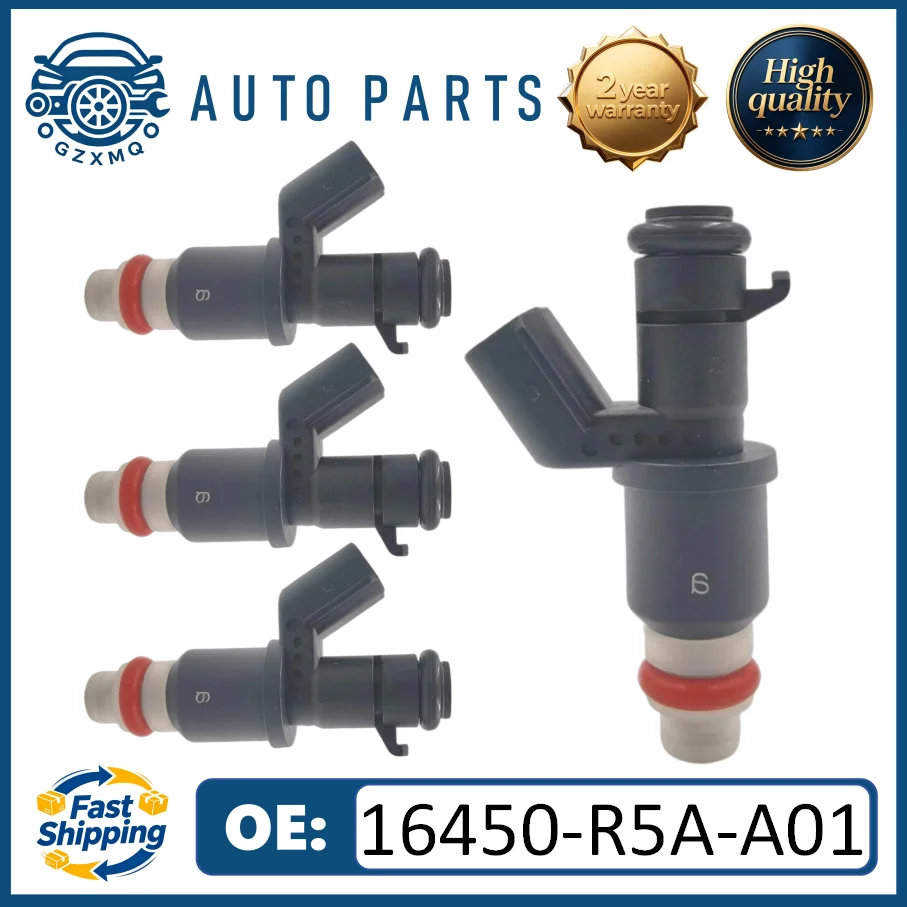 16450-R5A-A01 High quality 4pcs Fuel Injectors 14-hole For Honda CR-V Crosstour 2.4L L4 2012-2015 #16450R5AA01