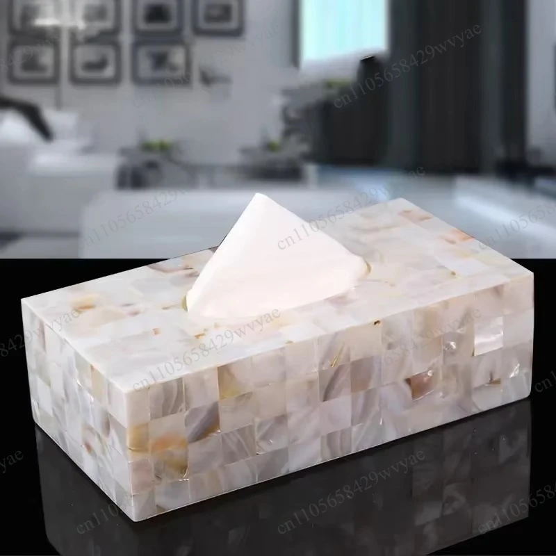 Rectangular Marble Texture Resin Tissue Box, Napkin Holder for Home, Kitchen, Office & Car