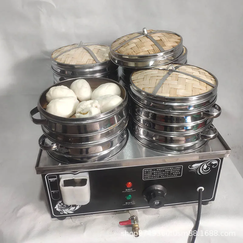 Water shortage, power failure, steamer, commercial electric desktop steamer, small cage bag gas steam stove steamer Shaxian food