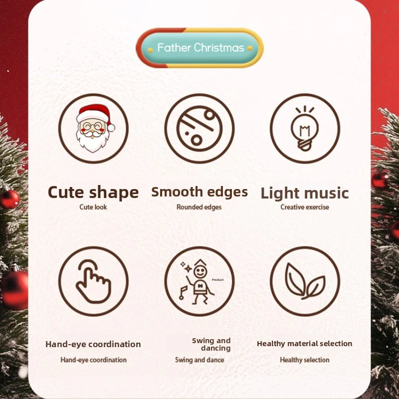 Nuevos juguetes de baile eléctrico de Papá Noel para niños, iluminación, concierto, canto, regalos de Navidad, muñeco de Papá Noel para niños, Spiderman Sarung tangan