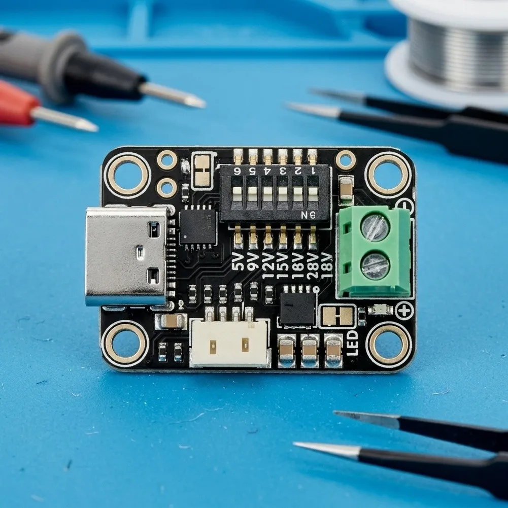 1Pcs HUSB238 Trigger Module DIP Switch Version For STEMMA QT USB Power Delivery Emulation Development Board