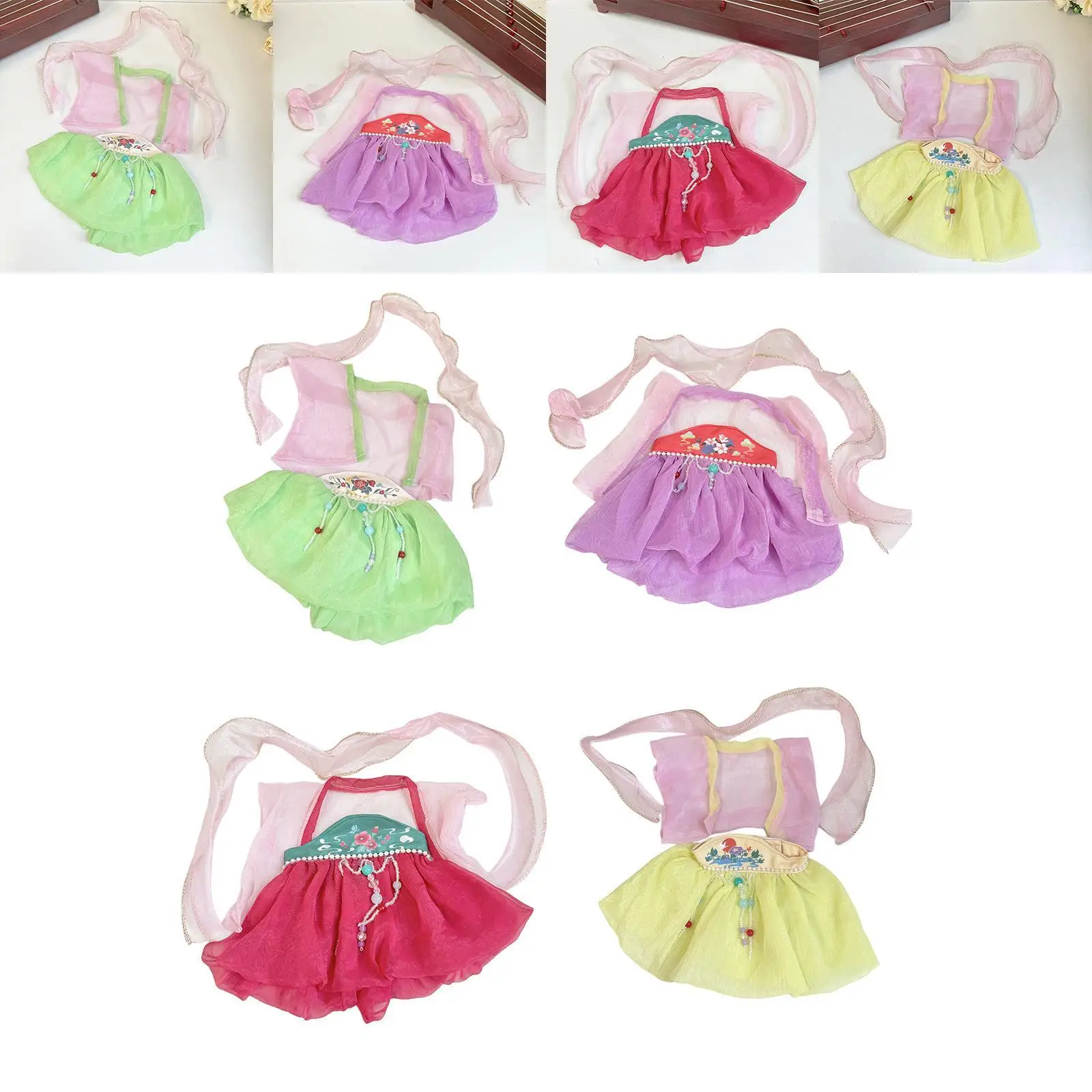 Collectible Plush Doll Clothes Traditional Outfit for 38cm Stuffed Animal Dress Up and Display