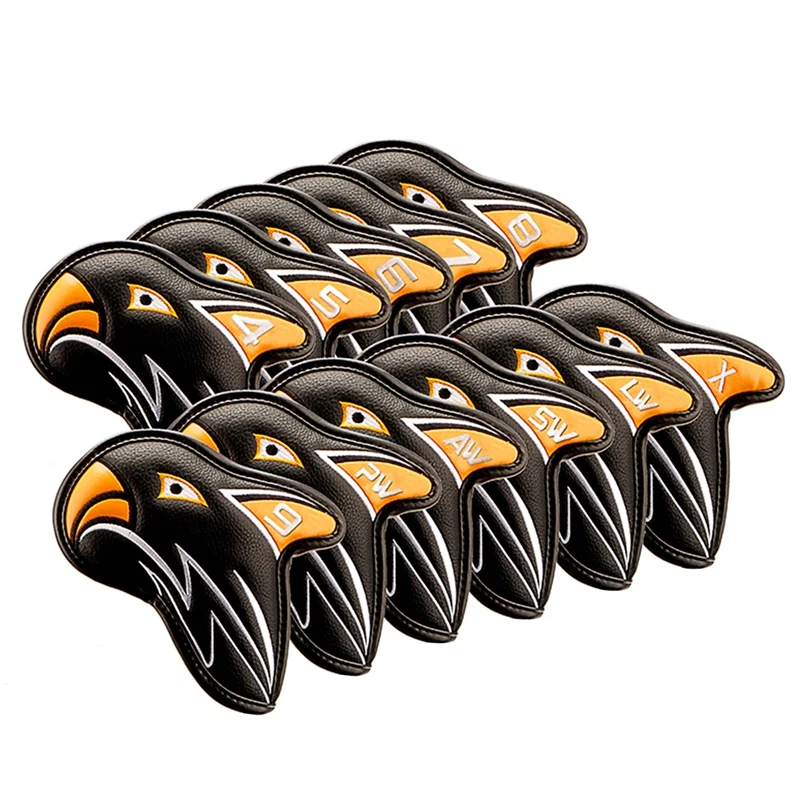 11Pcs Waterproof Skull Golf Iron Head Cover Club Putter Headcover Golf Iron Head Covers