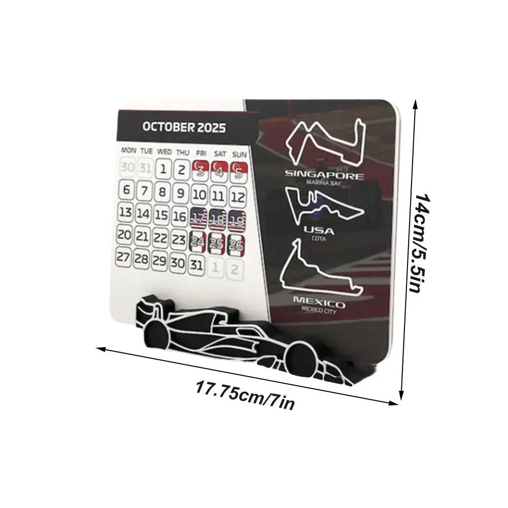 F1 2025 Calendar Formula 1 Racing Calendar 2025 Desktop Decoration Calendar With F1 Car Stand Itinerary Formula Racing Calendar