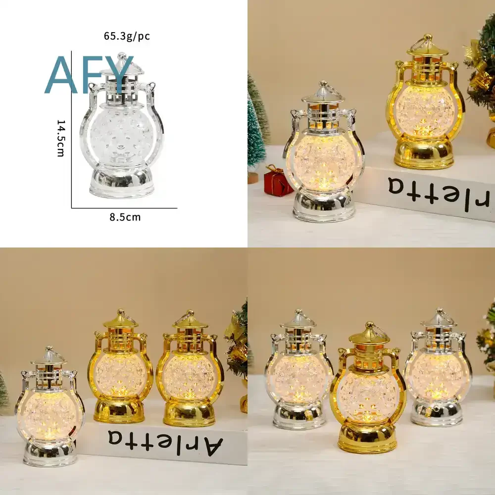 Creative Retro Small Oil Lamp LED Wind Lamp for Desktop Night Light for Christmas Decorations Horse Lantern Ornament for Home