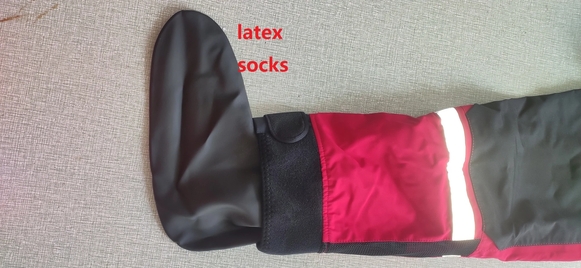 Dry suit front Tizip enter zipper latex socks drysuits, dry suits for whitewater,kayak,sailing,fishing