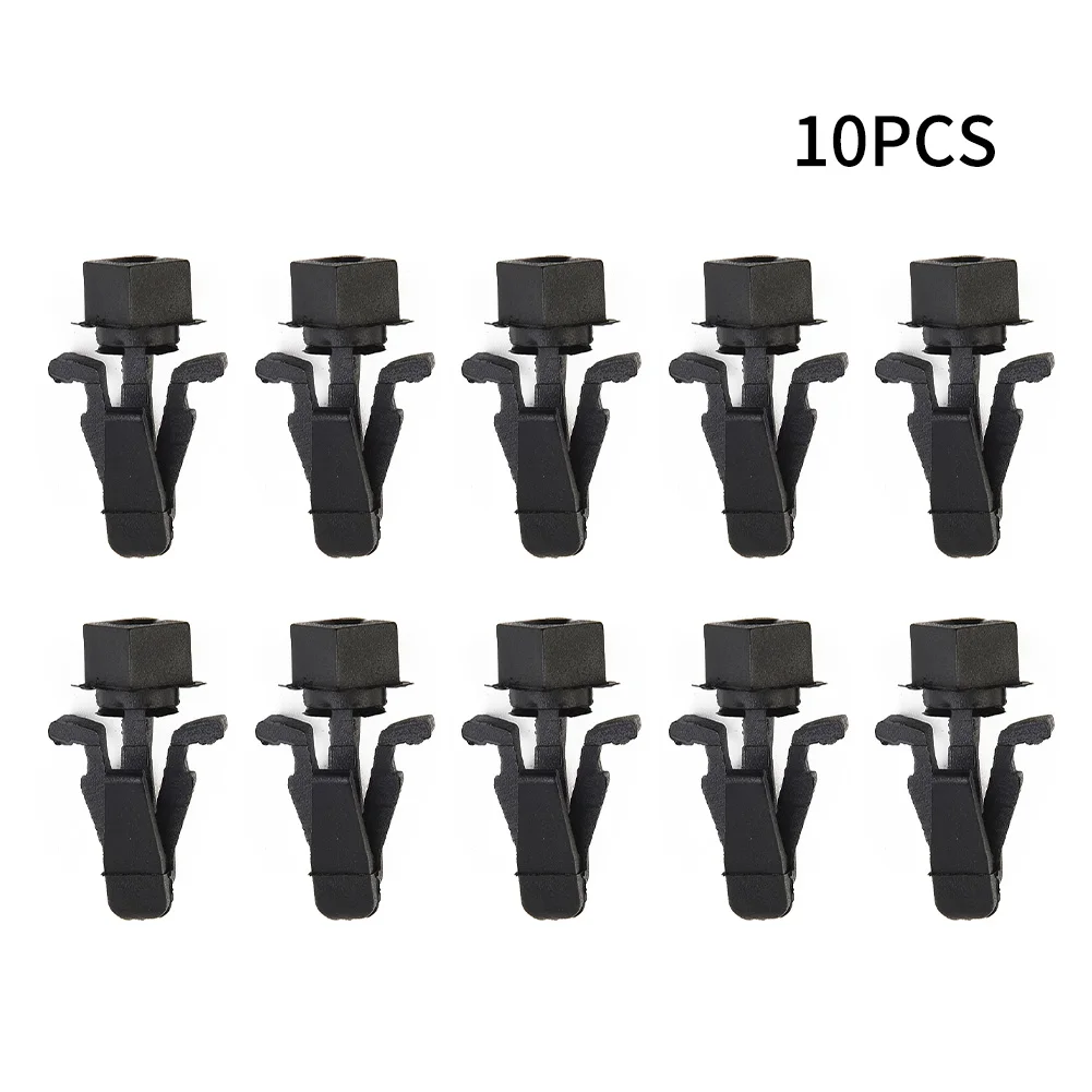 10pcs Clips Fastener Car Corrosion-resistance Efficient Originly Replacement Stable Anti-aging Anti-wear Black