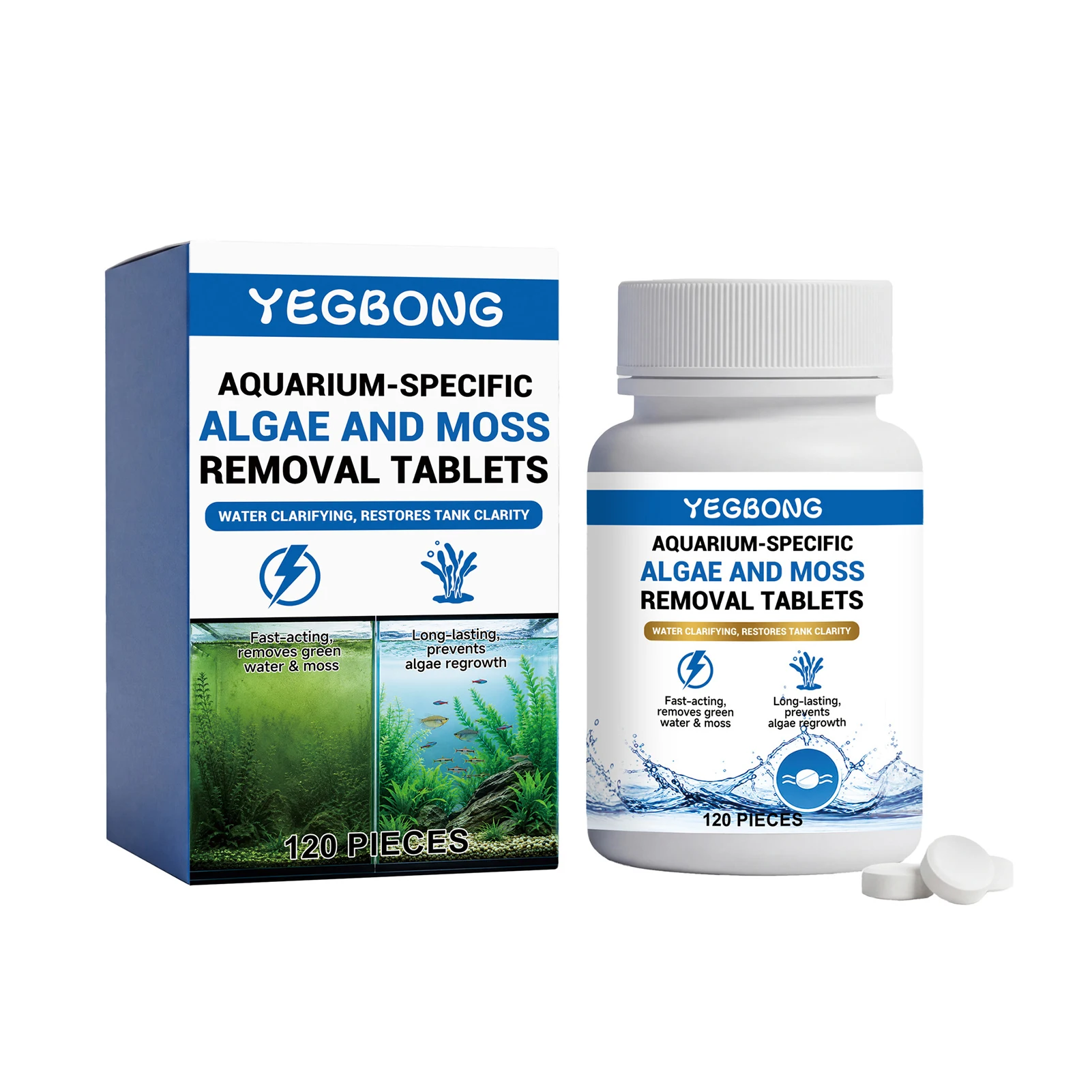 120개/박스 수족관용 조류 제거 정제, 이끼 제거 및 - Aquarium Fish Quality 리뷰 및 가격