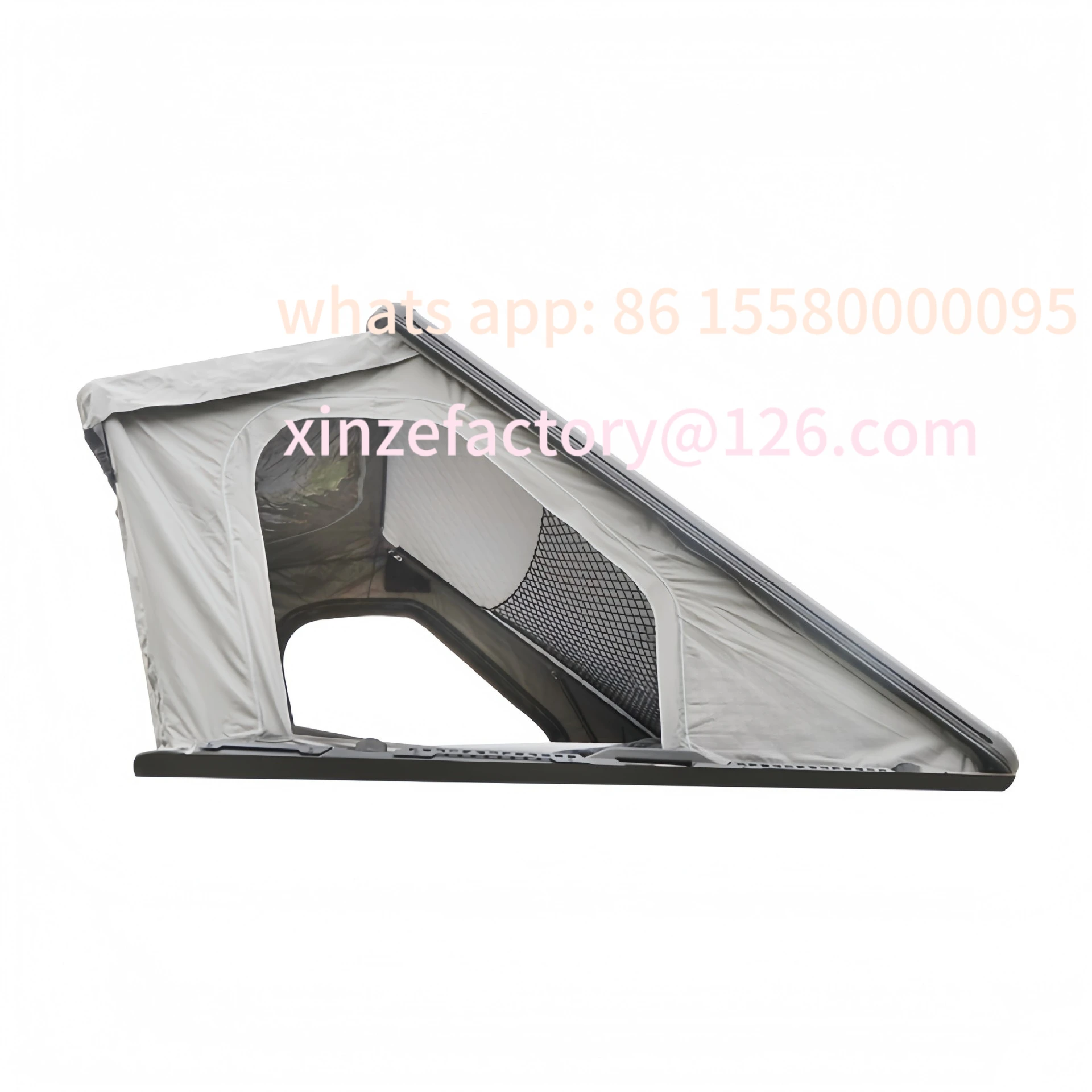 

Customizable roof aluminum alloy semi-automatic triangle tent