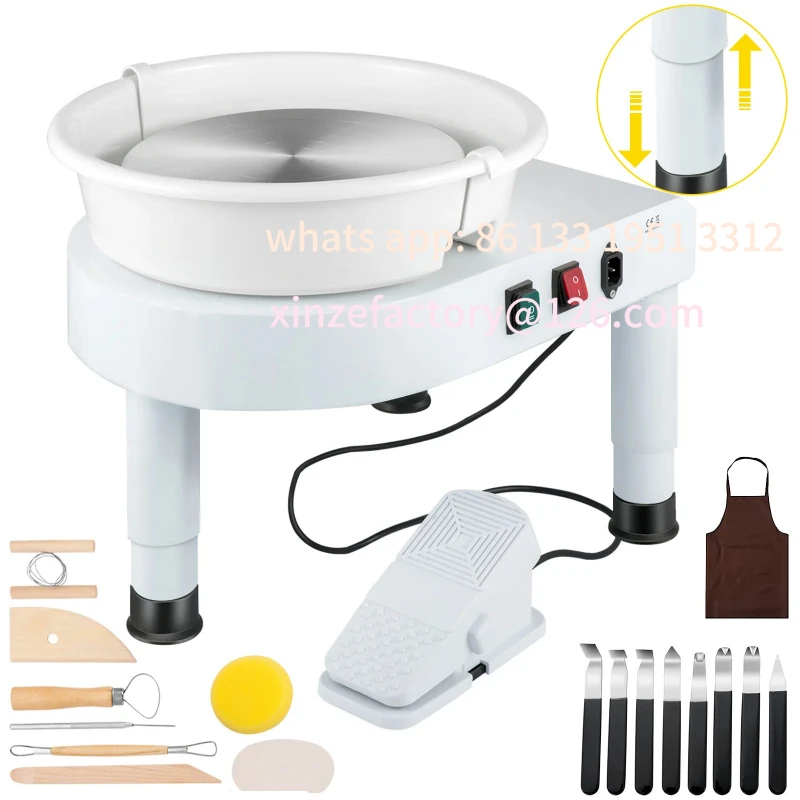 

Customizable Electric Pottery Wheel Machine 28CM 35CM Foot Pedal W/ Shaping Tools School Ceramic Clay Working Forming
