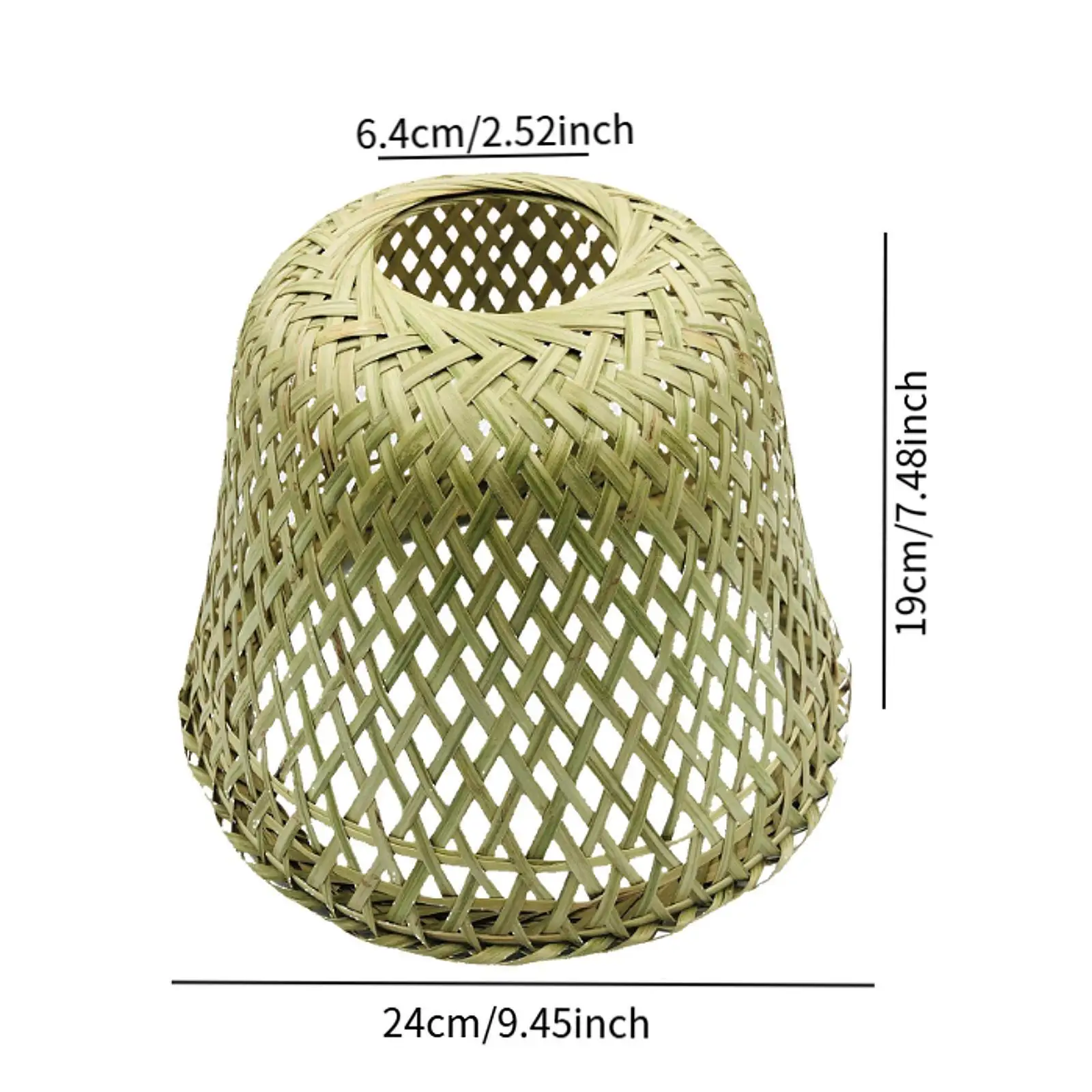 Bamboo Lamp Shade Dining Room Kitchen Teahouse Handwoven Lamp Shade Cover Dustproof Pendant Light Cover Bamboo Chandelier Cover