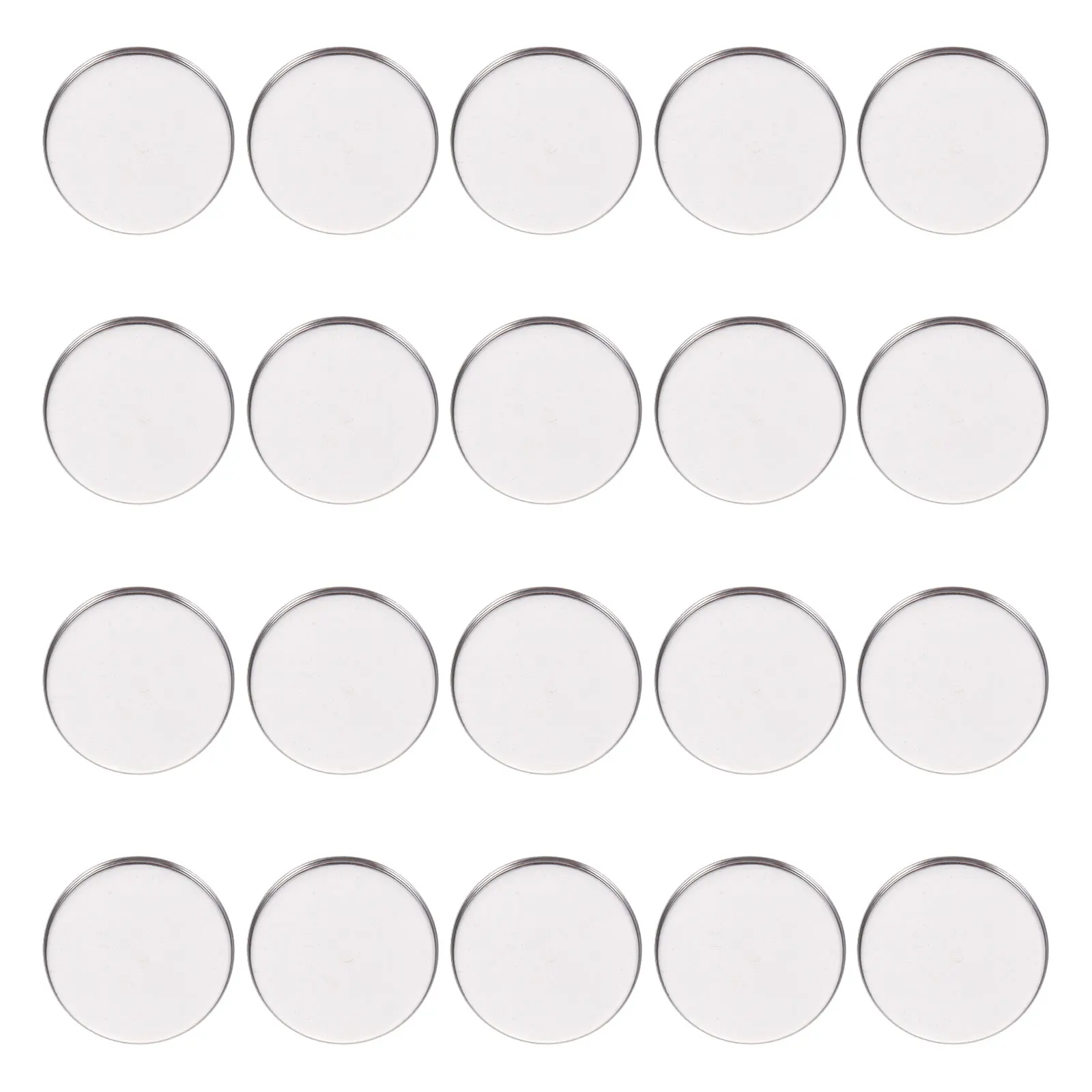 

20pcs Plate Stainless Steel Empty Storage Tray Refillable For Lipstick Diy Makeup Travel Home Use Women Supplies