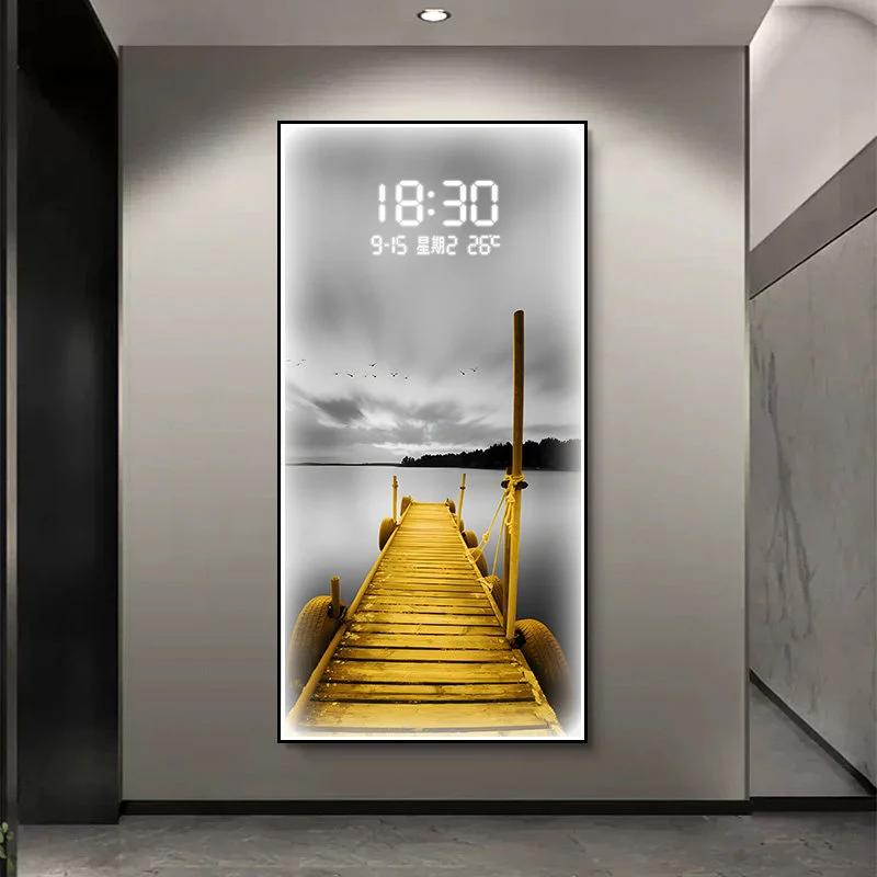 Modern Display Wall Watch Clock Premium Electronic Bedroom Luxury Wall Clock Large Classic Reloj De Pared Living Room Decor