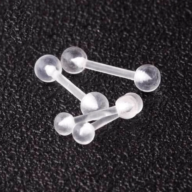 Hot Selling Fashion Acrylic Transparent Ball Dumbbell Earrings Tinny Jewelry Lovers' Man Women Simple Stud Earrings 2022