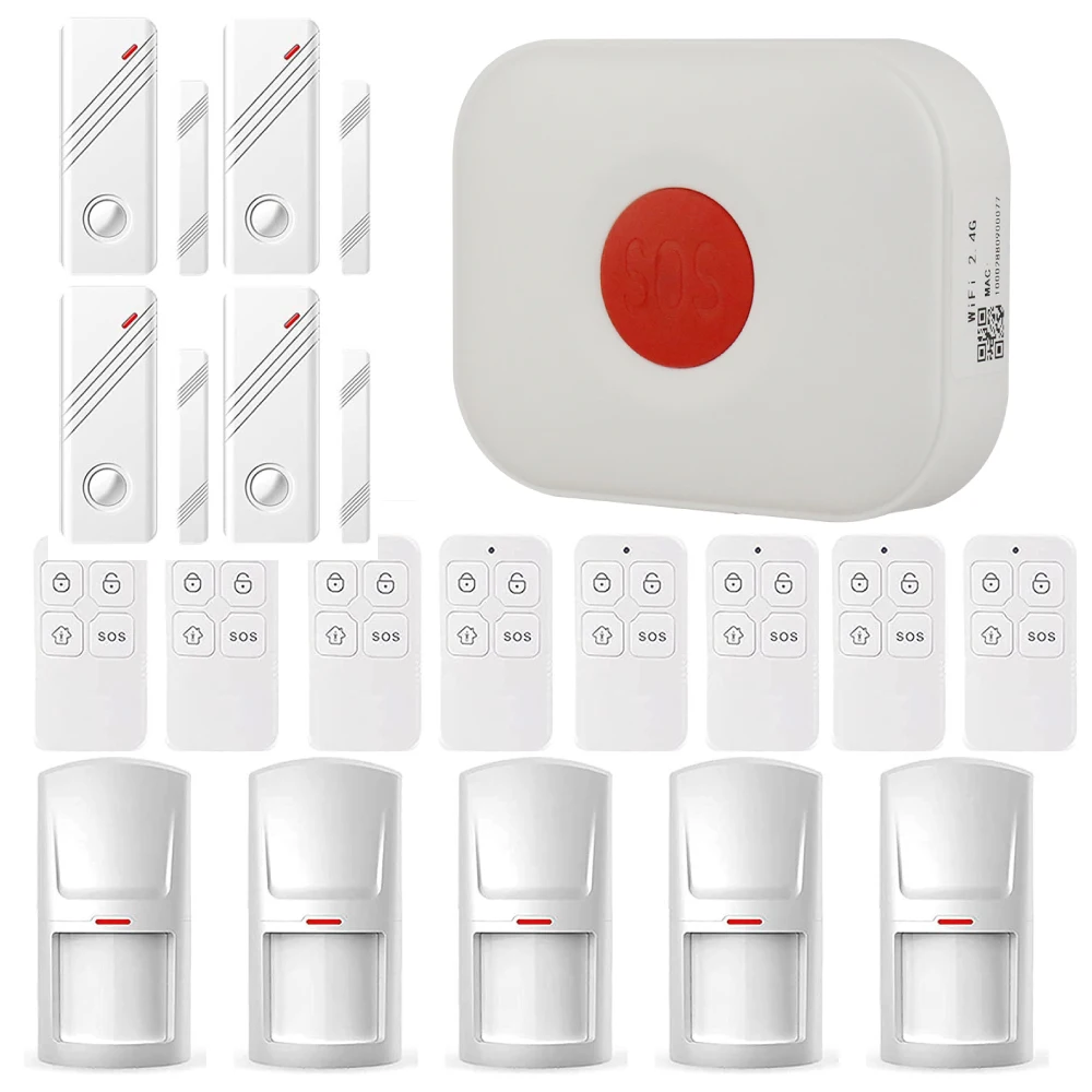 Smart 4G GSM SMS SOS elderly Panic  Alarm system  with intercom