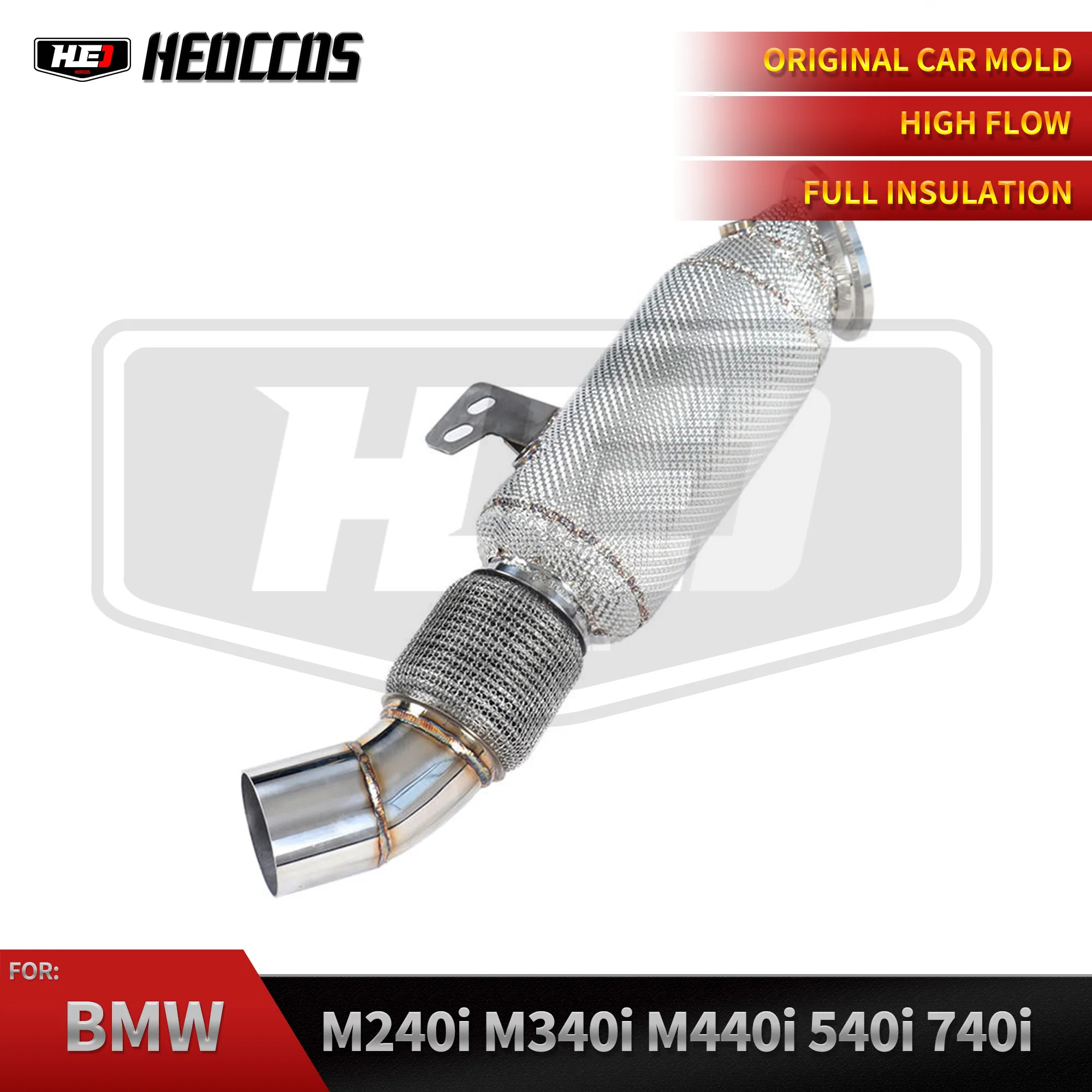 

HEO Downpipe For BMW M140i M240i M340i M440i 540i 740i 840i X5 X6 X7 Z4 B58 Euro-VI OPF No Check Engine Light Sport Cat Downpipe