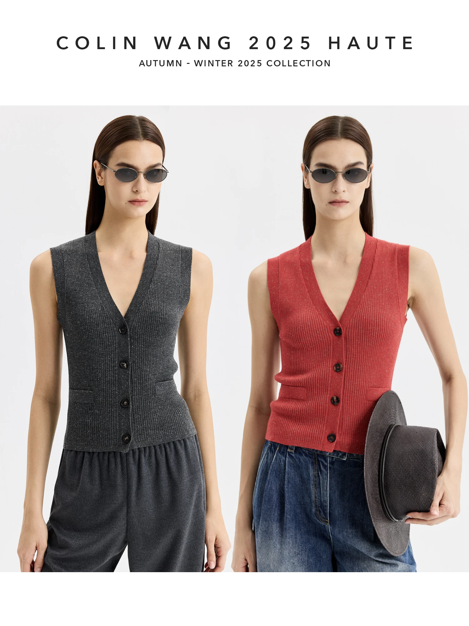 

Вязаный жилет-кардиган Cariaggi Camere в стиле Old Money для женщин, модная внутренняя одежда, стандартная длина, шерстяная смесь, повседневная одежда