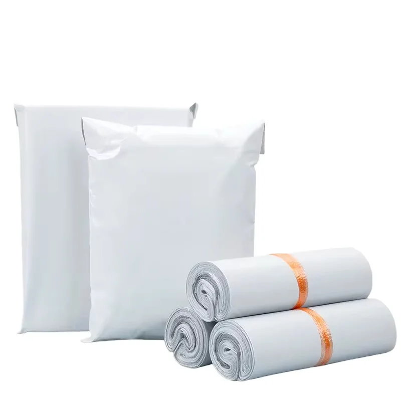 10/50/Pcs Gray White Plastic Mailing Bags Self-Sealing Opaque Express Envelopes Tear Resistant Courier Bags for Parcel Shipping