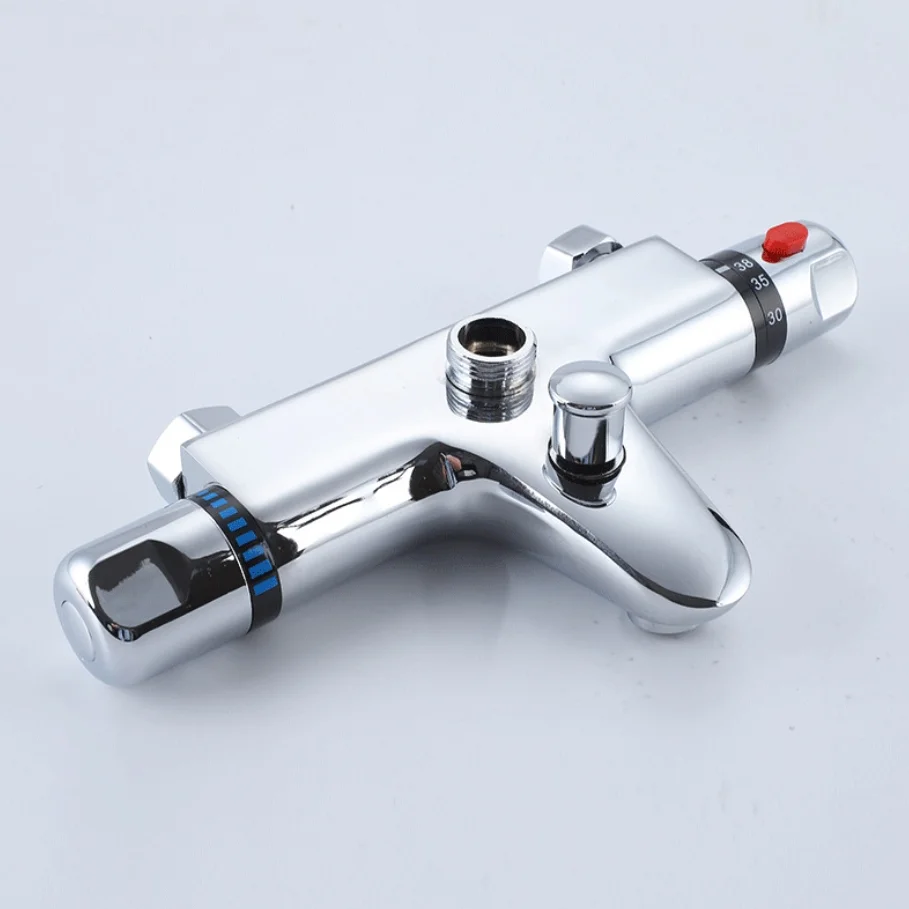 Grifo de ducha con termostato automático, válvula de ducha, carrete termostático, componentes de ducha de baño montados en la pared