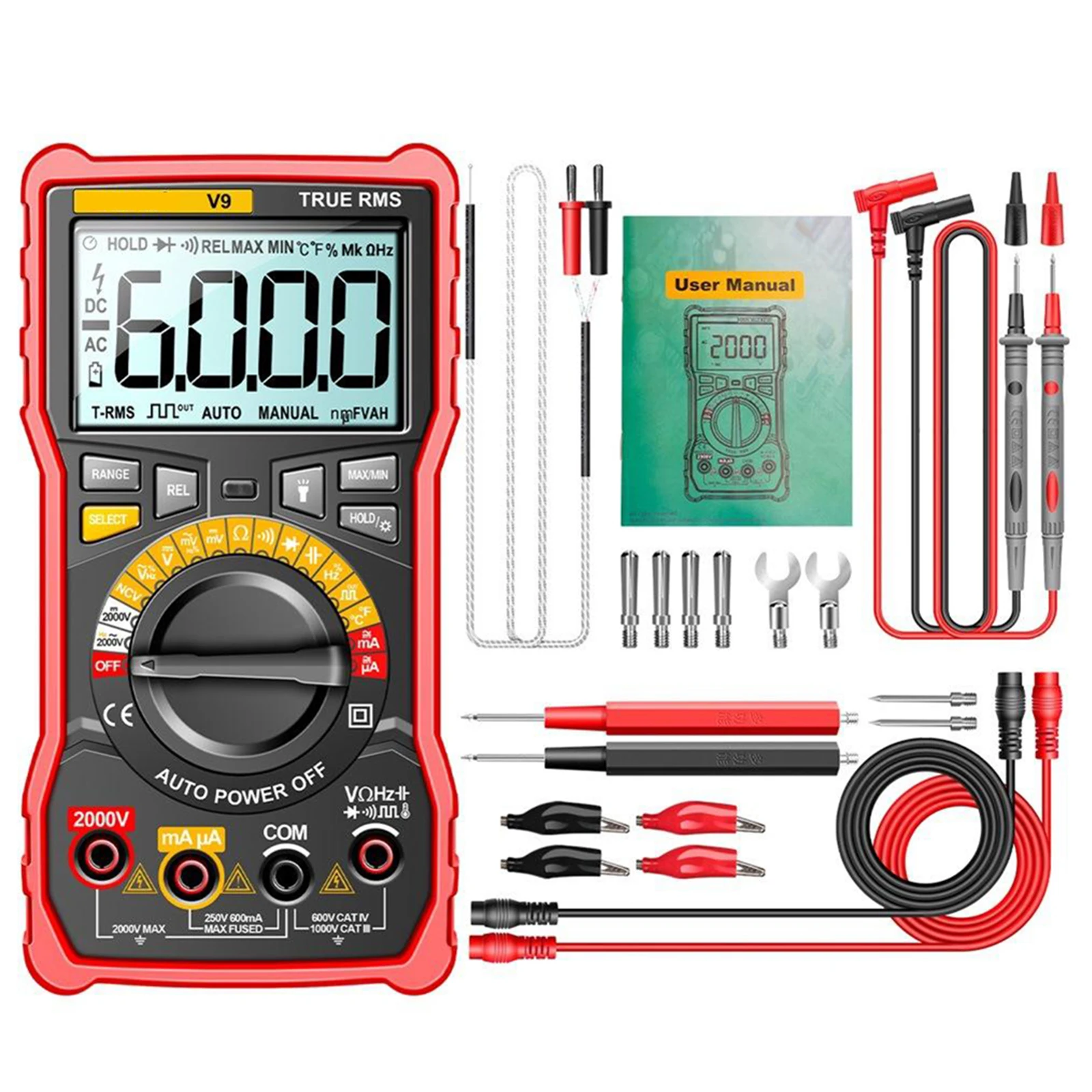 Smartly Crafted V9 Multi Purpose Meter featuring Extensive Measurement Ranges Suitable for Various Professional Needs