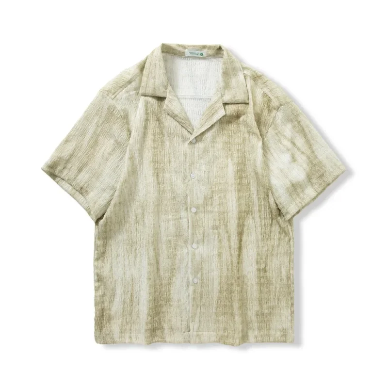 

Texture Short Sleeve Shirt For Man New In Summer 2025 Elegant Mens Overfit Short Sleeve Fashion Y2k Streetwear Blouse Top
