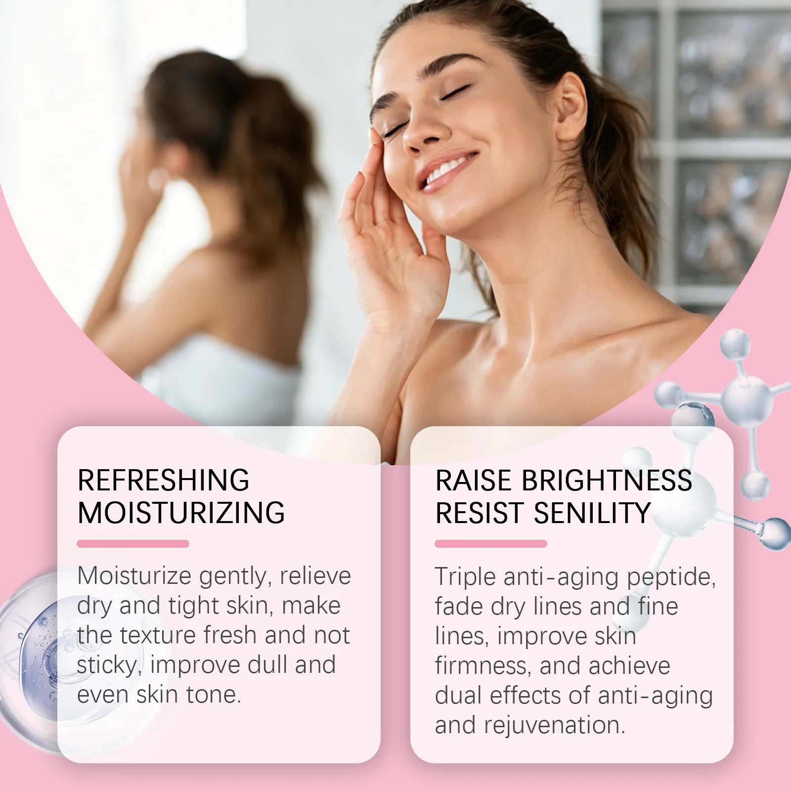 Rose PDRN Brightening Face Cream Deep Hydration Repair Barrier Anti-Aging Anti Dull Skin Care Revitalize Glow Facial Moisturizer