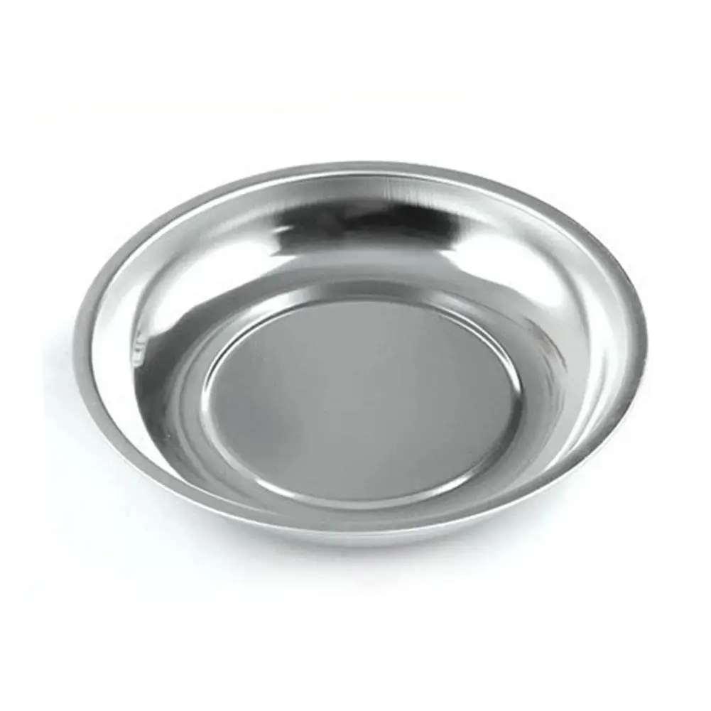 Magnetic Parts Tray Stainless Steel Magnetic Tool Bowl Round & Rectangle Screw Holder Storage Tray for Auto Repair