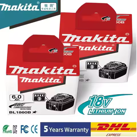 Original Makita battery, Makita 18v battery6Ah/5Ah/3Ah, power tools battery for makita DDF487 DGA404 DTW700 DTD172 DHP489 DJV182