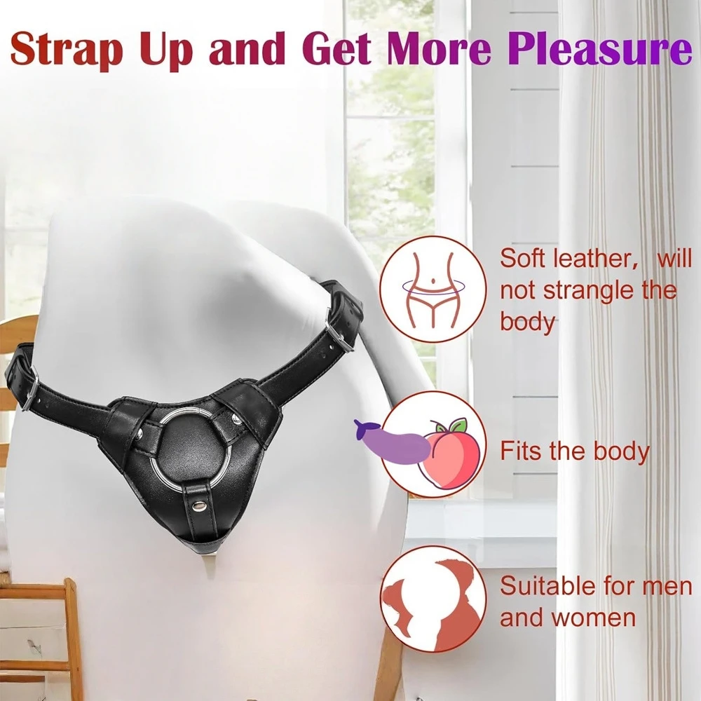 Strapon Dildo Harness Wearable Dildos Pants Underwear BDSM Pegging Erotic Adult Sex Toys for Women Men Couples Lesbian view 5