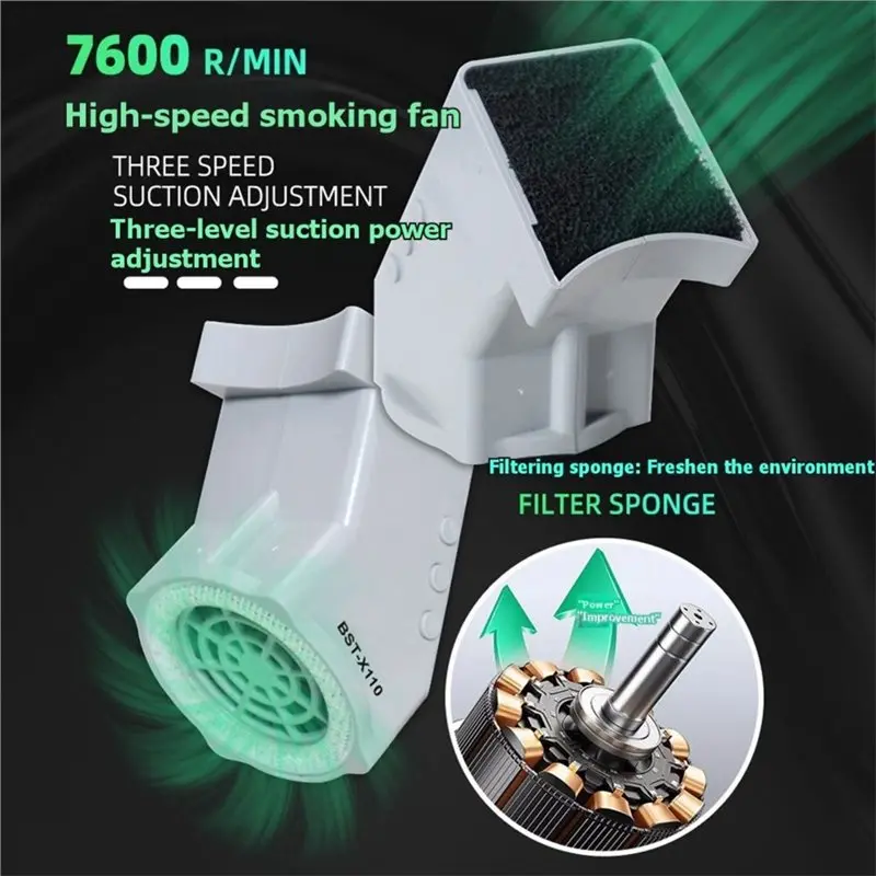 [NEWA76K!】 Microscope LED Lighting Smoker Air Volume Microscope Fume Extractor LED Light Smoke Absorber For Soldering Welding