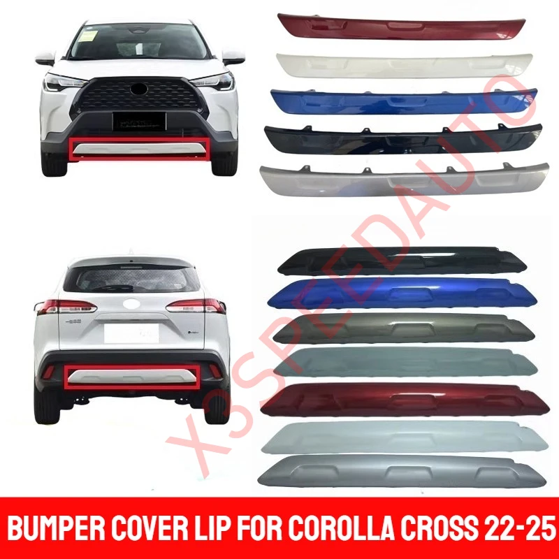 

Fit For Toyota Corolla Cross 2022-2025 Front Rear Back Bumper Guard Lip Cover Protector ABS Plastic Factory Style Replacement