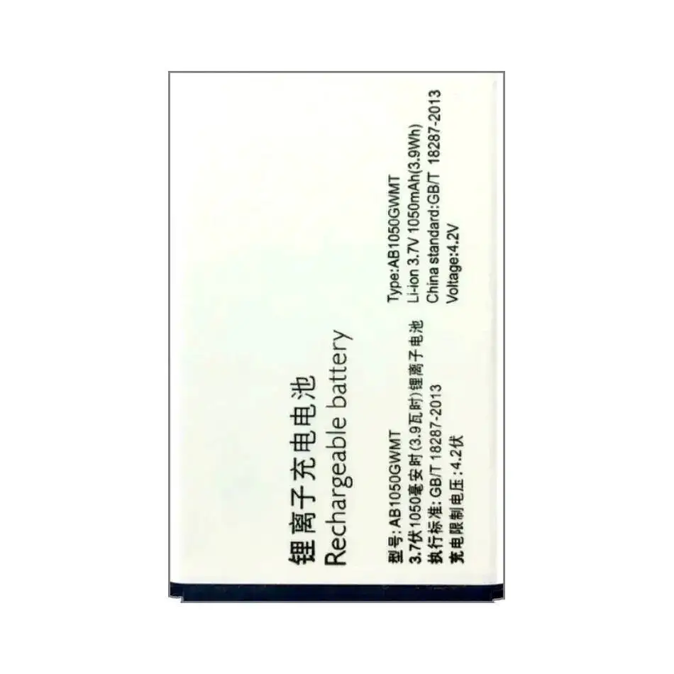 

Environmentally Friendly For Philips E103 E106 E255 High-Efficiency Mobile Phone Battery 1050Mah AB1050GWMT