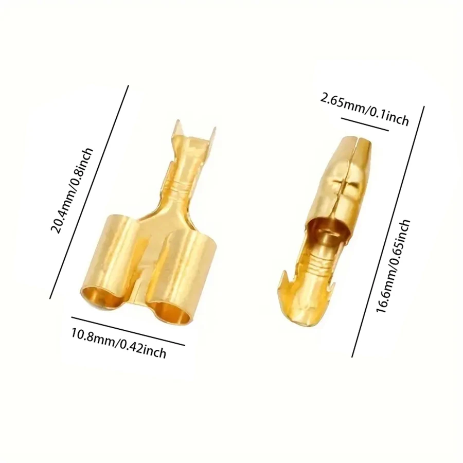 15 sets (male and female terminals plus sheath) connectors suitable for 0.3mm-1.5mm², AWG22-15