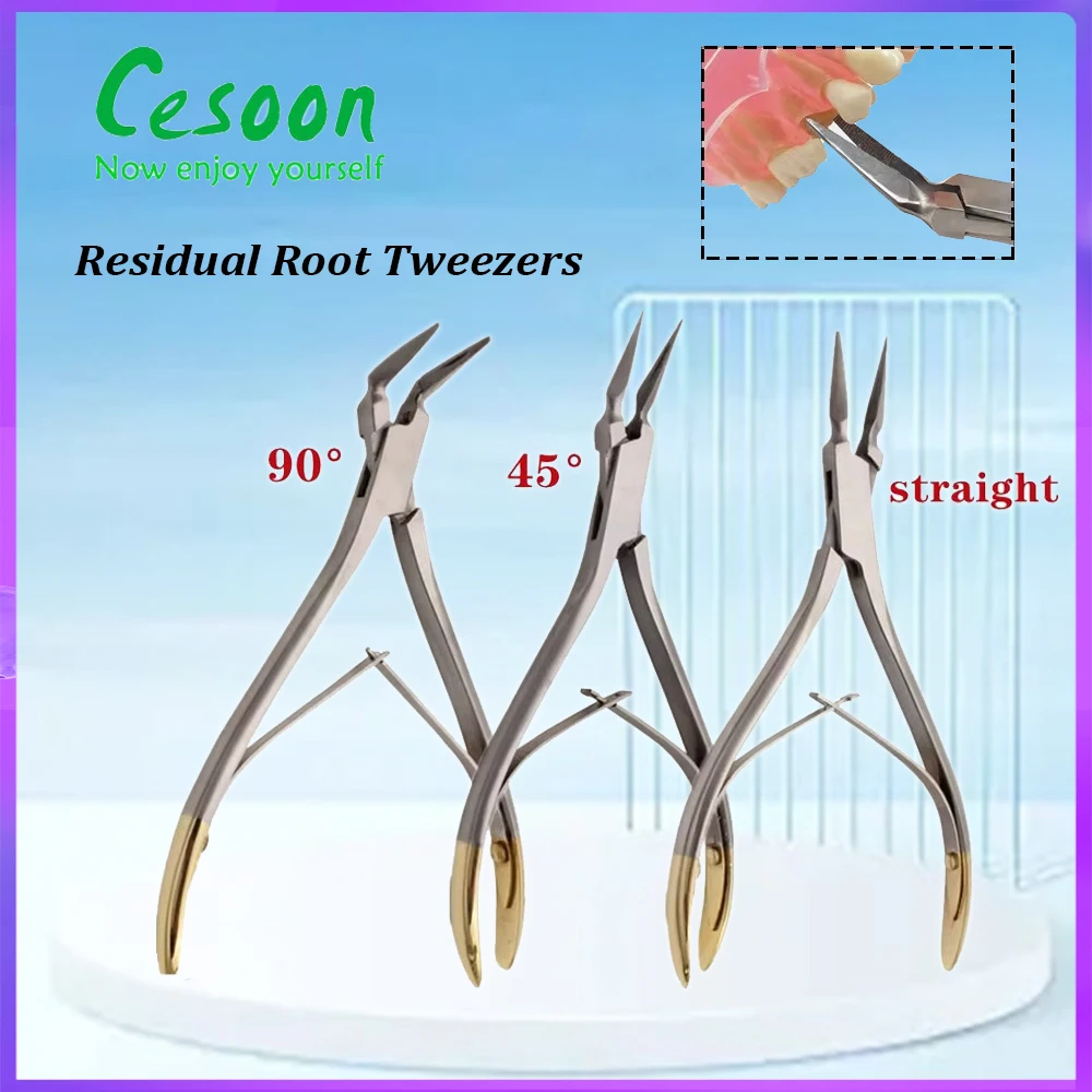 Dental Residual Root Tweezers Forceps Tooth Pliers Fragment Minimally Invasive Extraction Stainless steel Dentistry Instrument