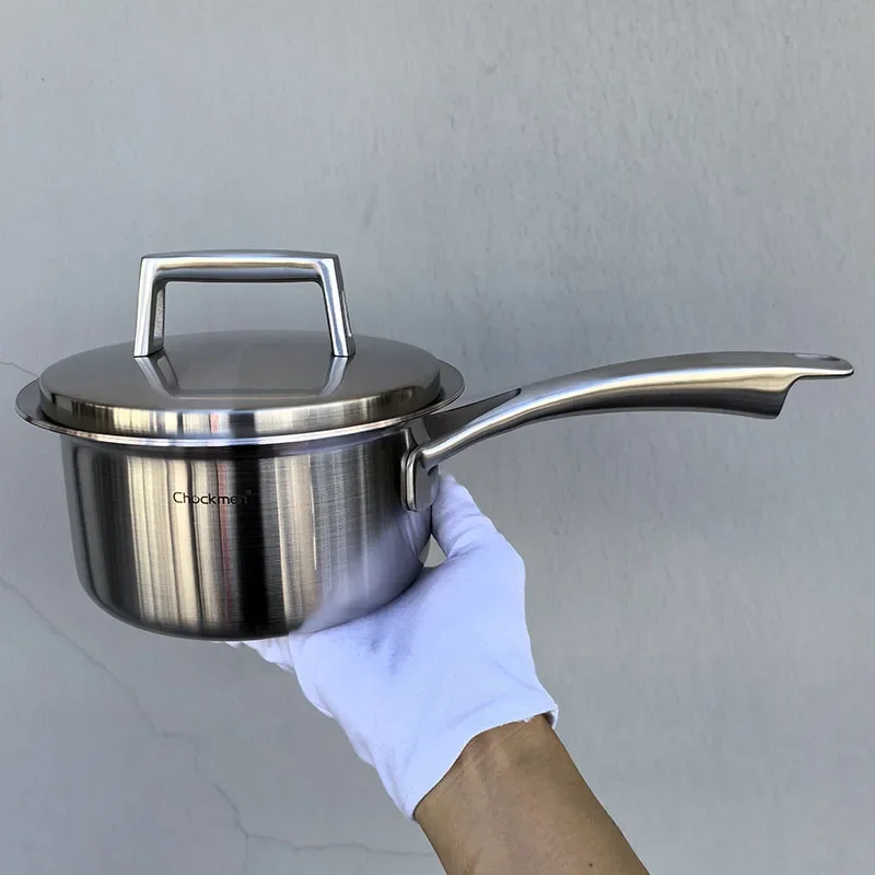 Five Layer Thickening Milk Pan 16cm Stainless Steel Cooking Pots Uncoated Noodles Boiler Universal Stove Kitchen Utensil