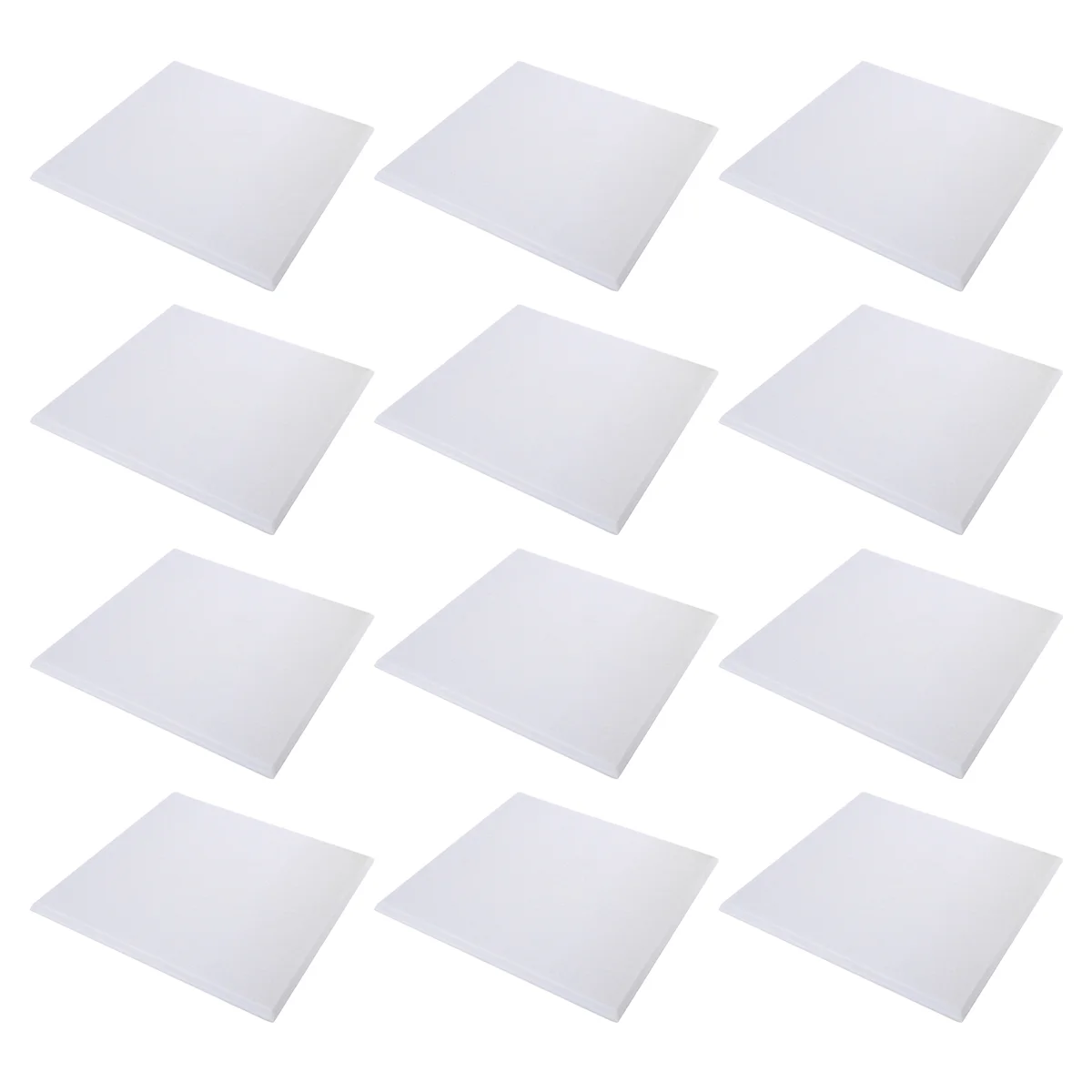 SPOR Self-Adhesive Acoustic Panels 12 Pack,12 x 12 x 0.4 inch Sound Proof Padding,Sound Absorbing Panel for Home ,White