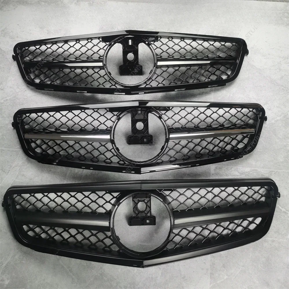 New！Front Grille Bodykits Tuning For Mercedes W204  Front Air Intake Grille C-Class C250 C230 C300 C350 2007-2014 Gloss Black