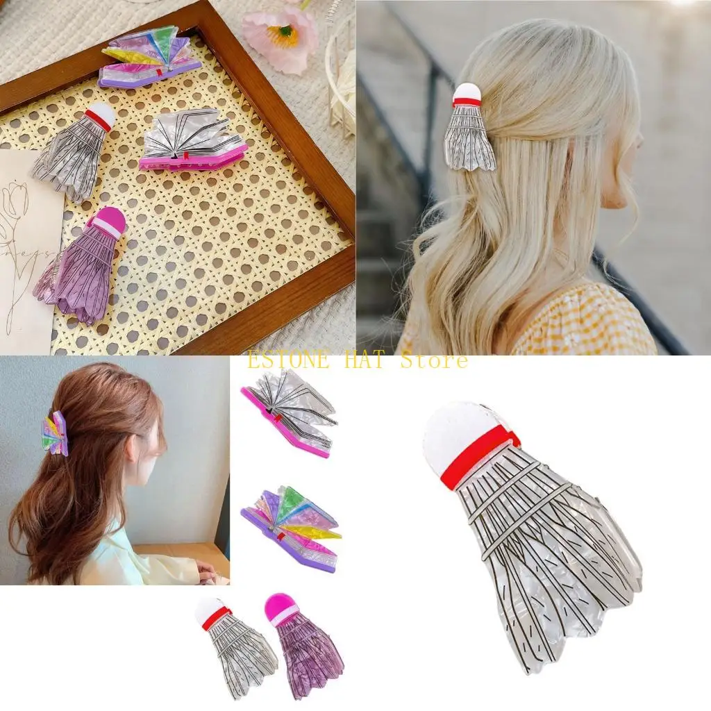 

49MF Стильные аксессуары для волос Прекрасная заколка-книга для бадминтона на коньках для ежедневного использования