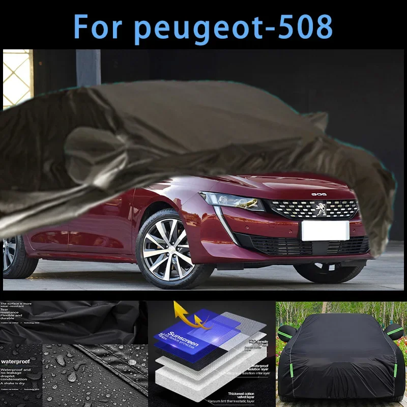 

For peugeot-508 Outdoor Protection Full Car Covers Snow Cover Sunshade Waterproof Dustproof Exterior Car accessories