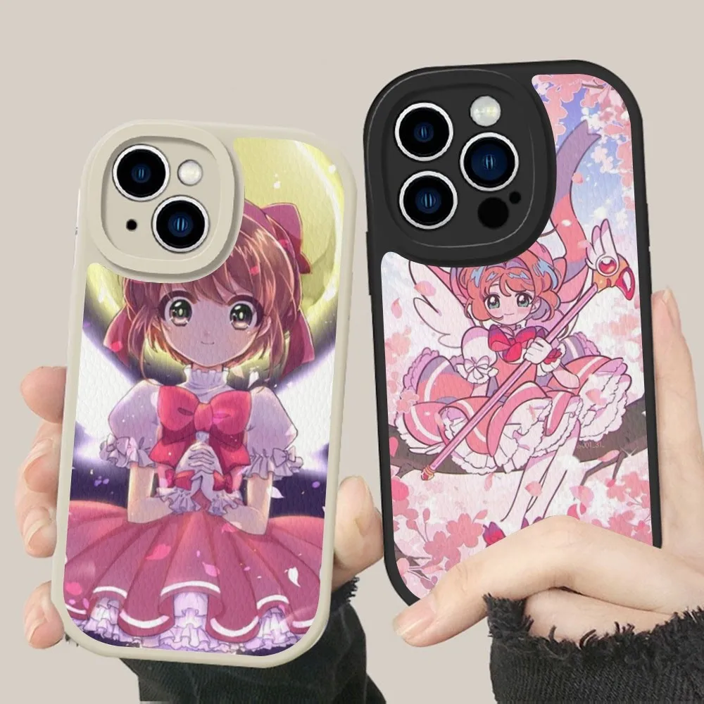 CardCaptor Sakura Anime Phone Case Hard Leather For IPhone 14 13 12 Mini 11 14 Pro Max Xs X Xr 7 8 Plus Fundas