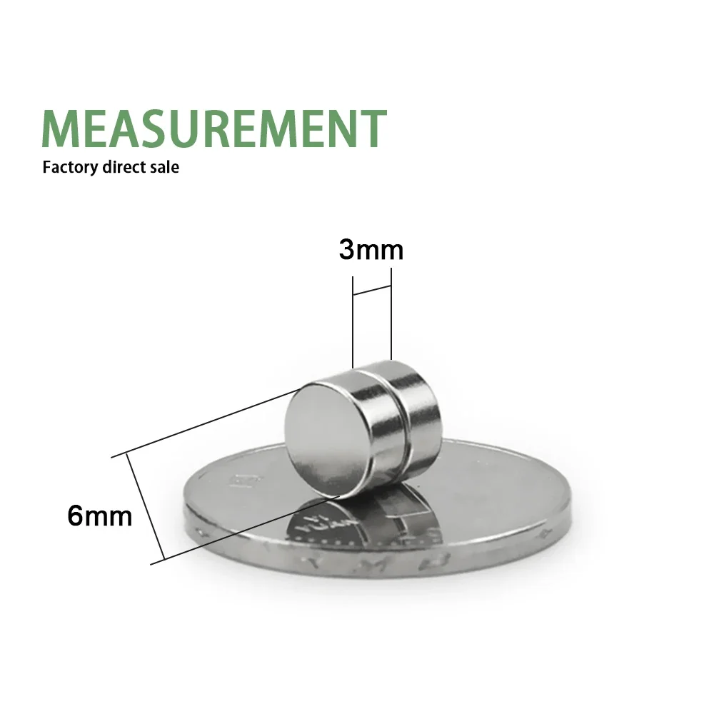 20/50/100/200/300/500pcs 6x3mm Mini Small circular Magnets  Fridge N35 Neodymium Magnet Dia  Permanent NdFeB Magnets 6*3mm