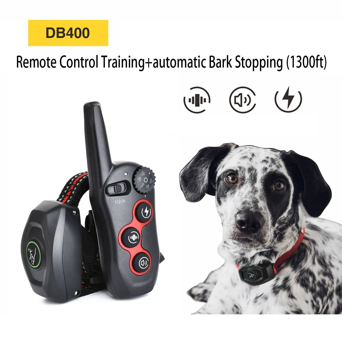 

Dog Training Collar with Remote, IPX7 Waterproof E Collar for Small Medium Large Dogs, Rechargeable Dog Bark Barking Collar